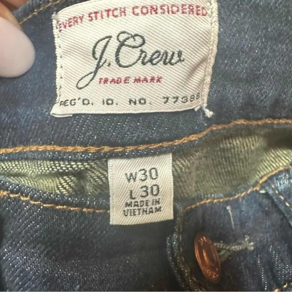 Men's J. Crew Jeans Sz 30 x 30 Dark Denim Slim Fit Jeans